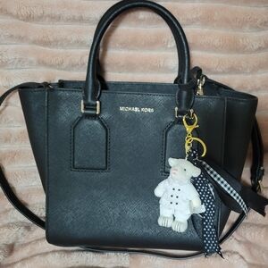 Upcycled Rich Frog White Mouse Chef Bag Charm Keychain OOAK